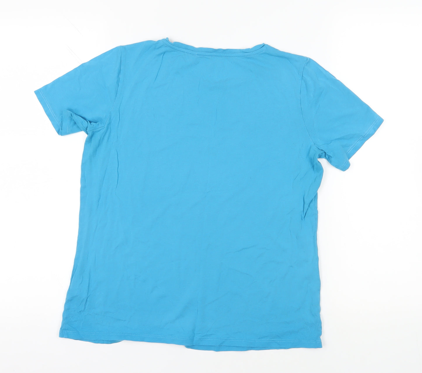 Eden Blue T-Shirt, Medium, Casual Unisex Summer Top