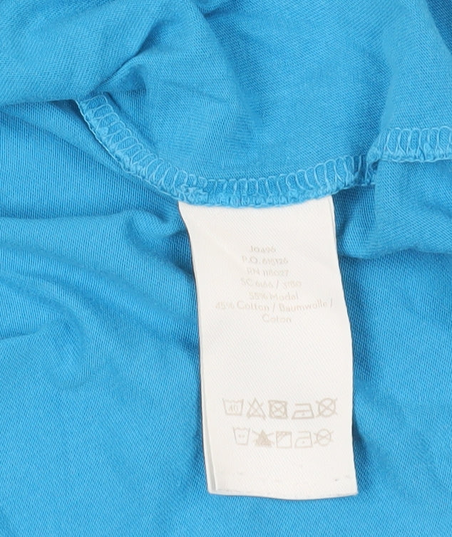 Eden Blue T-Shirt, Medium, Casual Unisex Summer Top