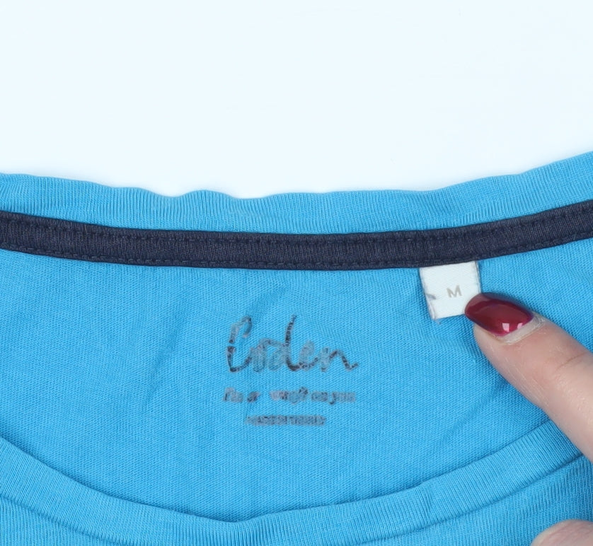 Eden Blue T-Shirt, Medium, Casual Unisex Summer Top