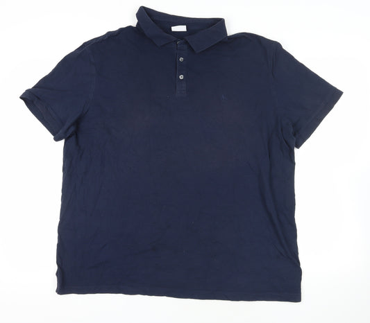 Charles Tyrwhitt Navy Cotton Polo 2XL