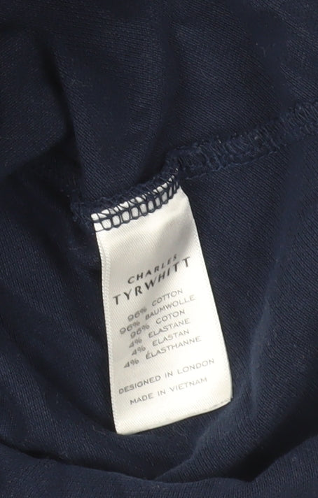 Charles Tyrwhitt Navy Cotton Polo 2XL