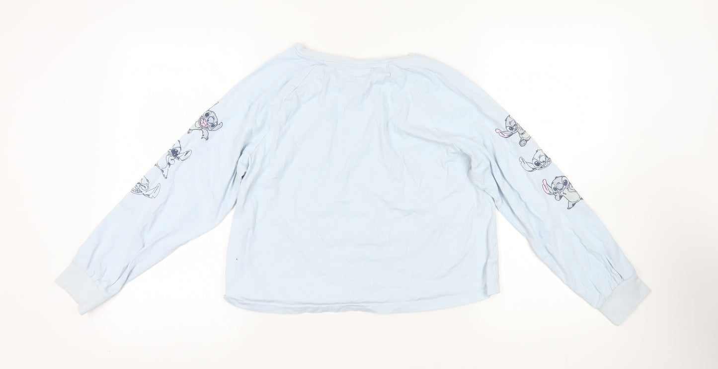 Disney Blue Stitch Long Sleeve T-Shirt - Medium