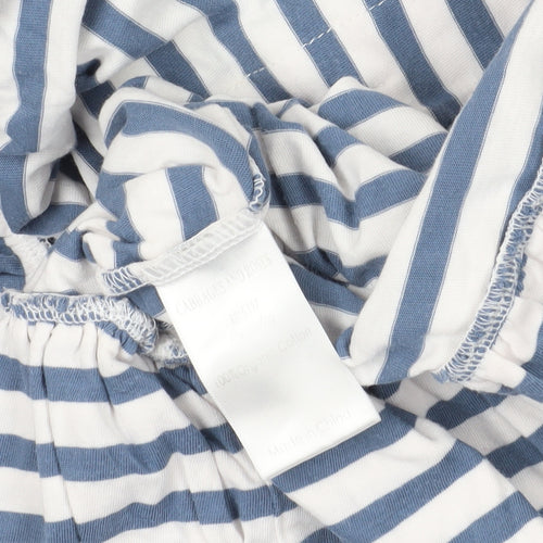 Cabbages & Roses Blue Striped Cotton Blouse S