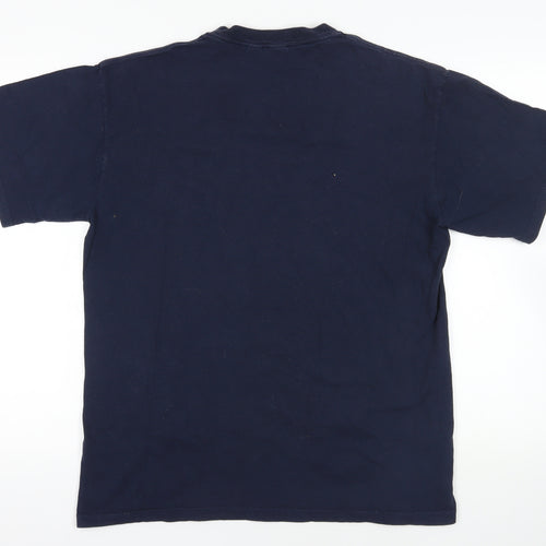 Gear for Sports Blue Cotton Crew Neck T-Shirt L