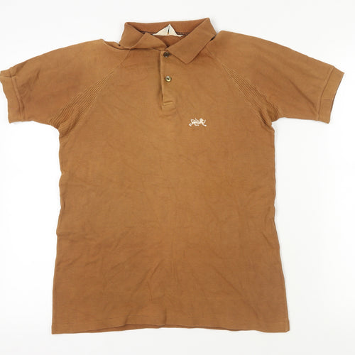 Bob Charles Brown Cotton Polo Medium Vintage Style
