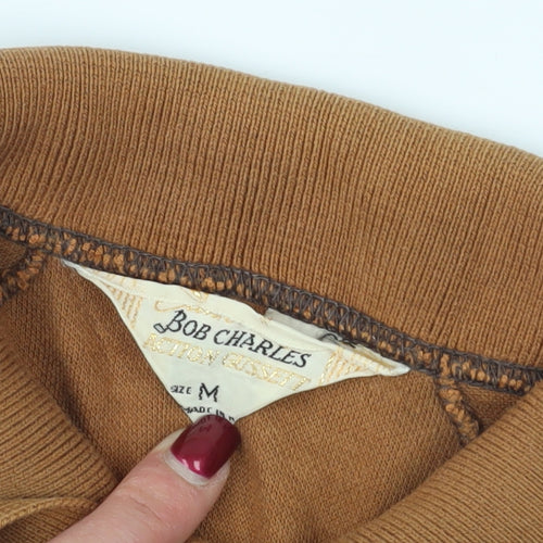 Bob Charles Brown Cotton Polo Medium Vintage Style