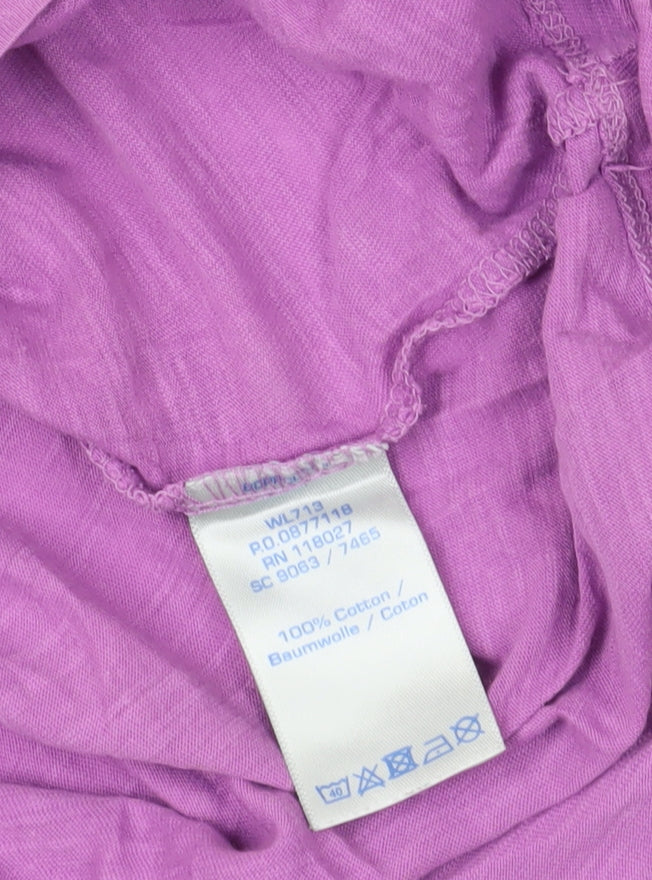 Boden Purple 3/4 Sleeve Cotton T-Shirt - Size 12