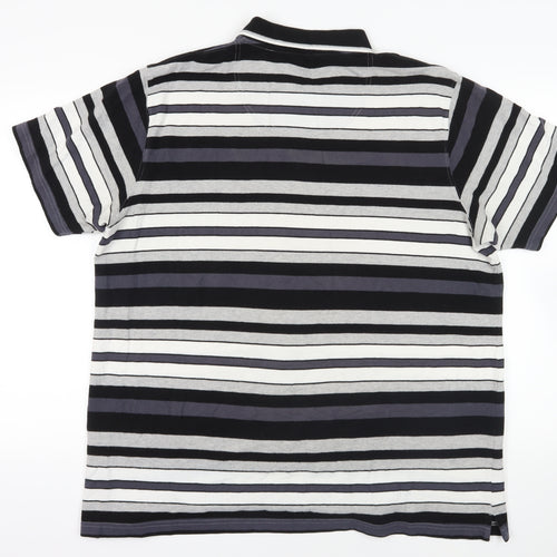 Guinness 2XL Black Striped Polo Shirt