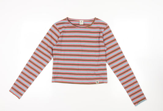 Lucy & Yak Multicoloured Striped Long Sleeve T-Shirt L