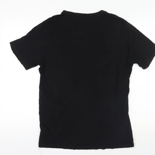 Anko Black Beach Graphic T-Shirt, M, Cotton, Summer Style