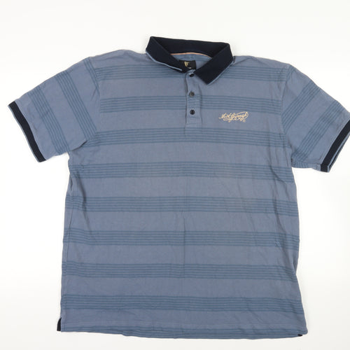 Guinness Blue Striped Polo Shirt 2XL