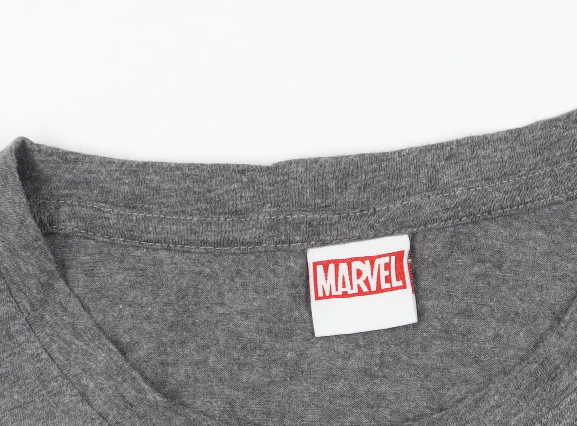 Marvel Grey XL T-Shirt, Avengers Superhero Graphic