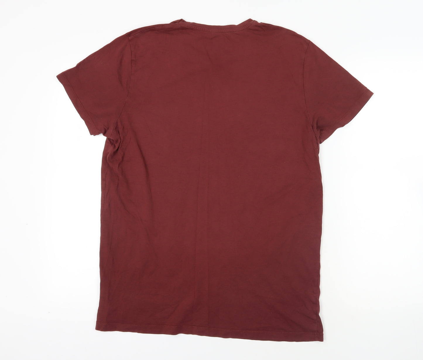 JACK & JONES Red Graphic Print Cotton T-Shirt, Medium