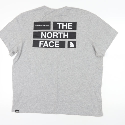 The North Face Grey XL Men's T-Shirt, Logo, Casual