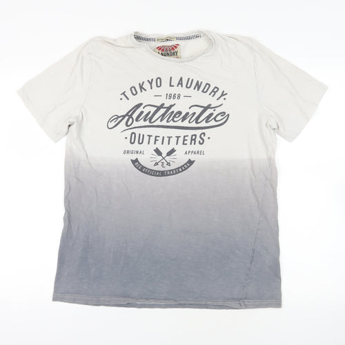 Tokyo Laundry Grey Graphic Print T-Shirt, L