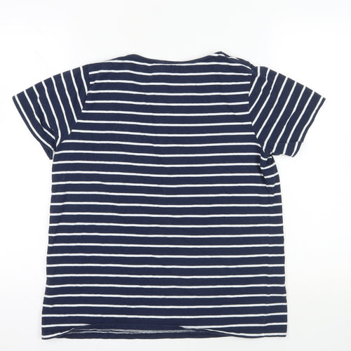 Crew Clothing Blue Striped T-Shirt, Size 14