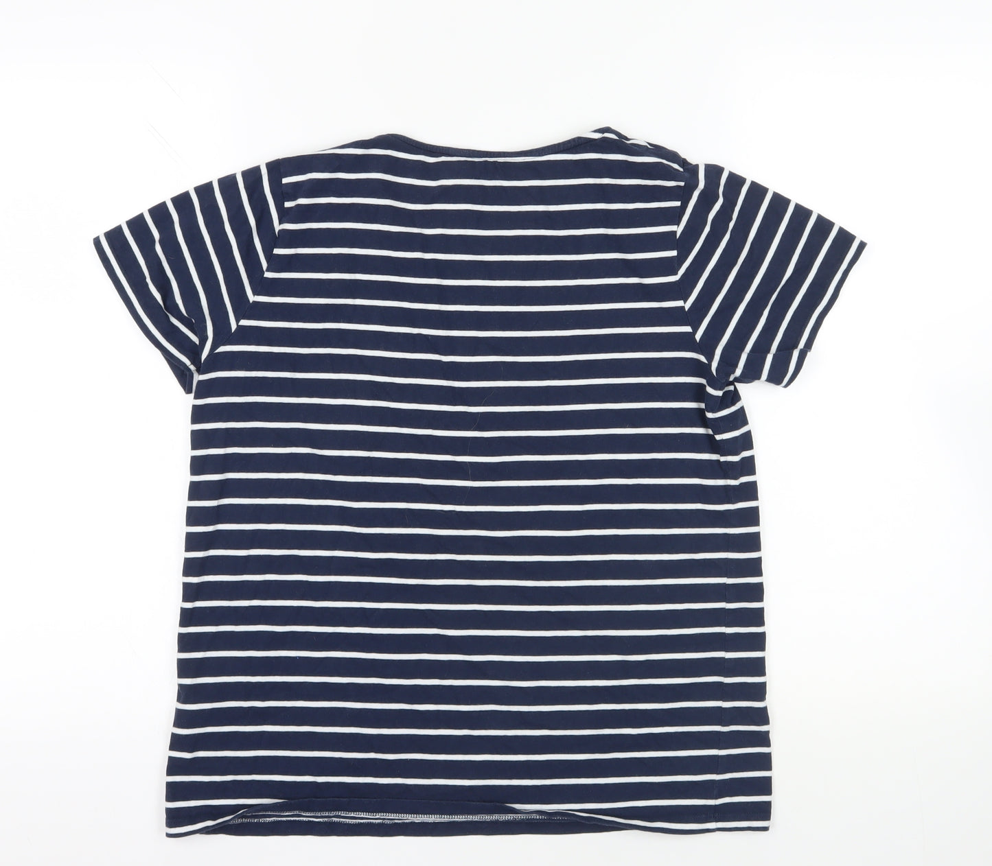 Crew Clothing Blue Striped T-Shirt, Size 14