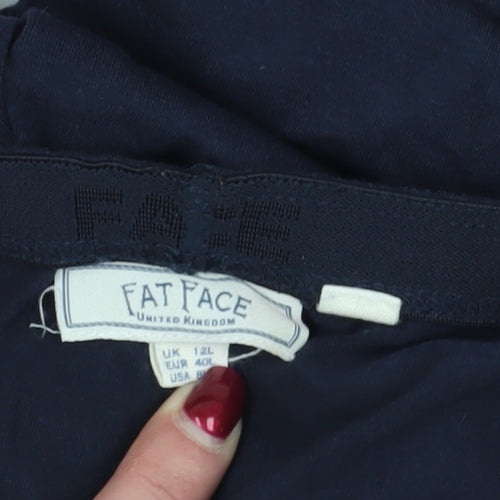Fat Face Blue Ankle Leggings, Size 12, Cotton Blend
