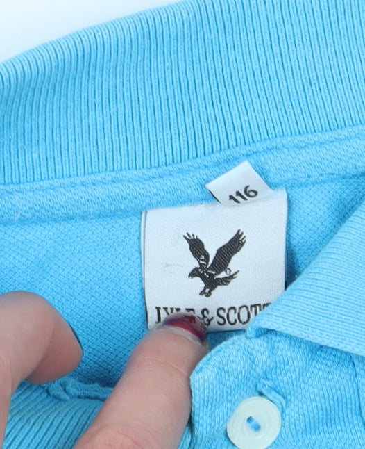 Lyle & Scott Blue Polo Shirt, Boys Size 6, Casual Style