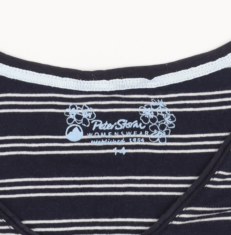 Peter Storm Blue Striped T-Shirt Size 14