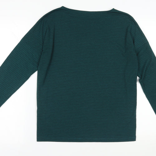 Rohan Green Striped Knit T-Shirt Long Sleeve Size 12