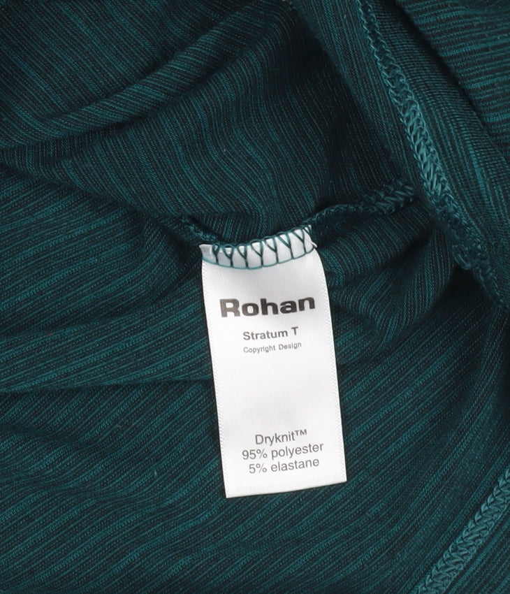 Rohan Green Striped Knit T-Shirt Long Sleeve Size 12