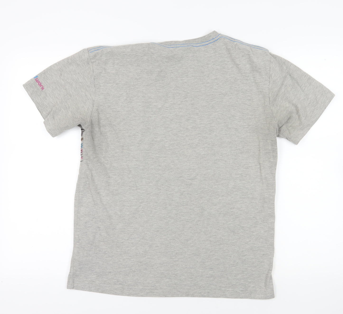 needworx Grey Graphic Men's T-Shirt, Crew Neck, Regular Fit