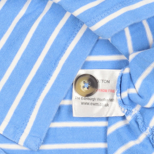 Isle Blue Striped Long Sleeve Women's T-Shirt Size 10-12