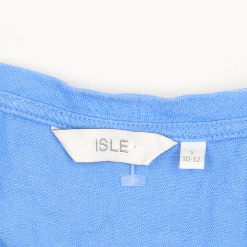 Isle Blue Striped Long Sleeve Women's T-Shirt Size 10-12