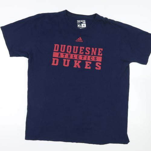 adidas Blue XL Duquesne Dukes T-Shirt