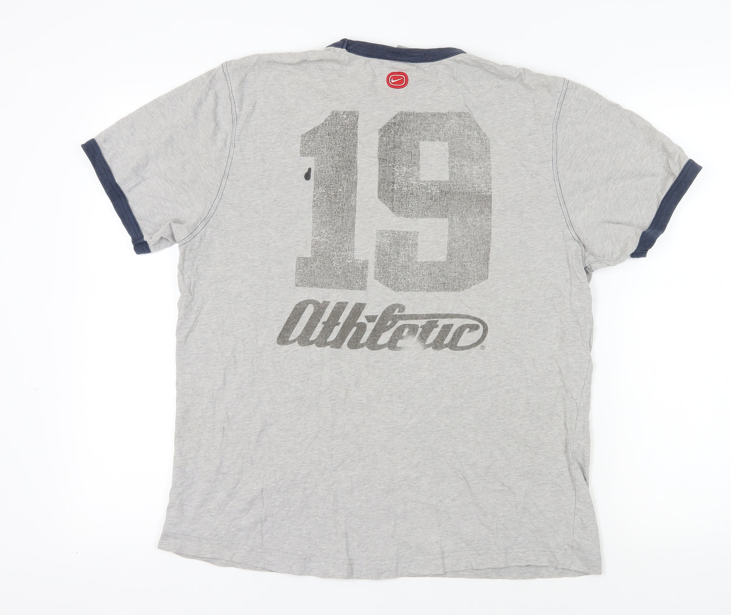 Nike Grey Athletic Sports Graphic T-Shirt M Regular