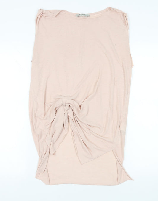 AllSaints Pink Sleeveless T-Shirt, Size L, Relaxed Fit