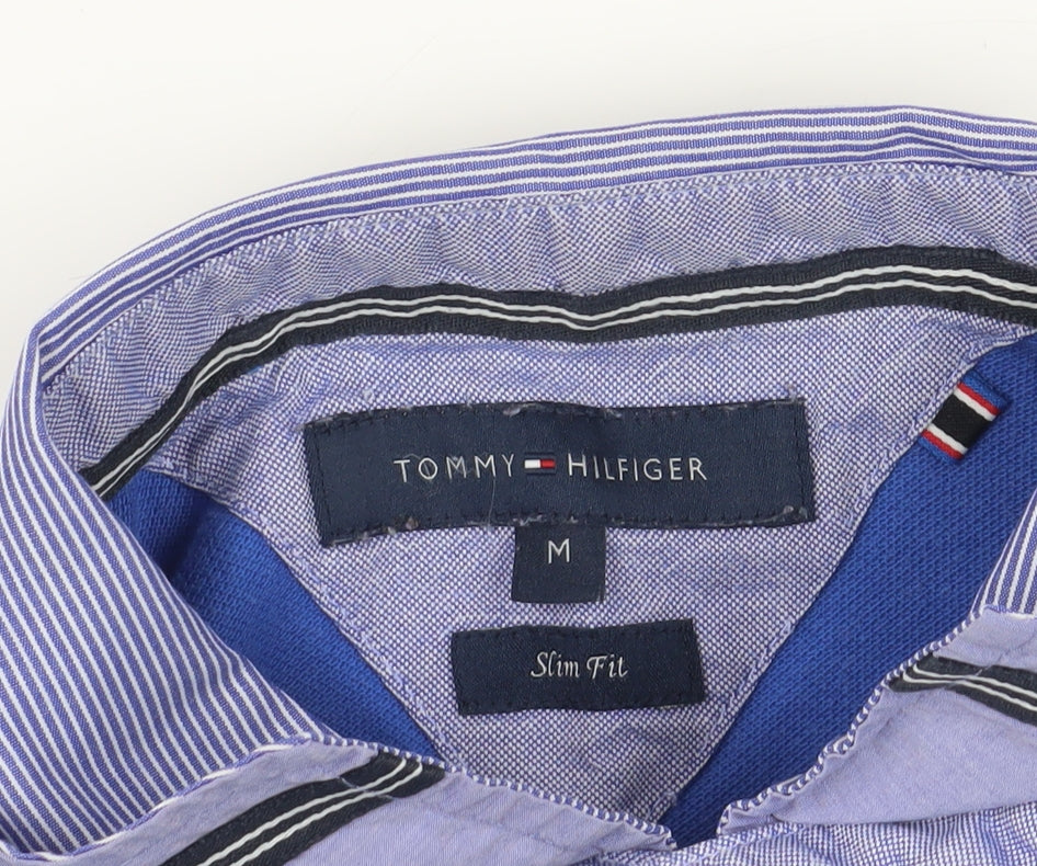 Tommy Hilfiger Blue Slim Fit Polo M Logo Accent