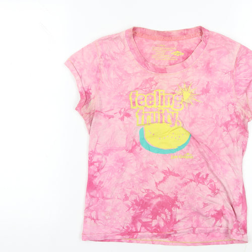 Lee Cooper Pink Tie-Dye T-Shirt, Medium, Casual Style