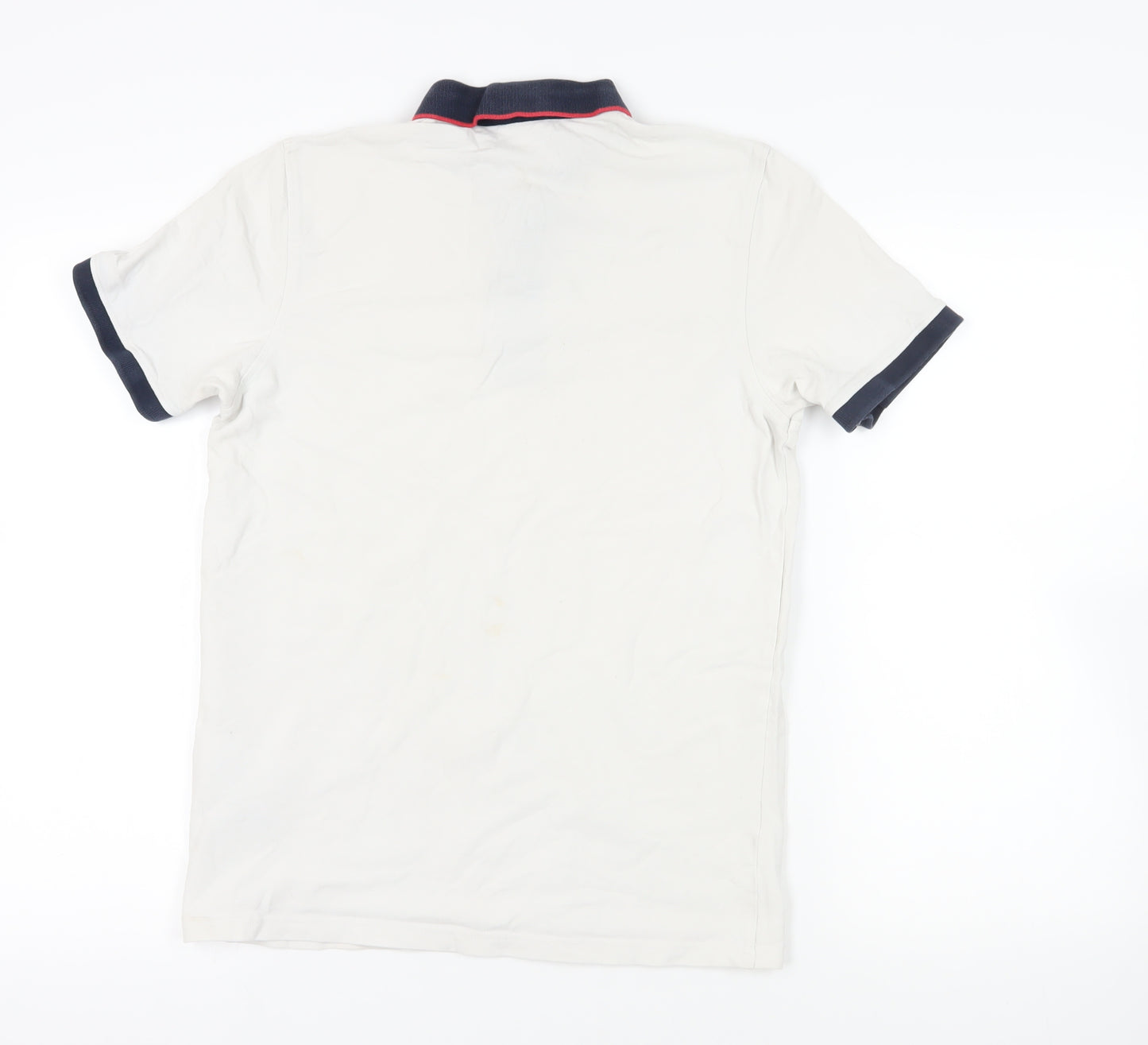 Jack & Jones White Polo Shirt M, Short Sleeve, Cotton