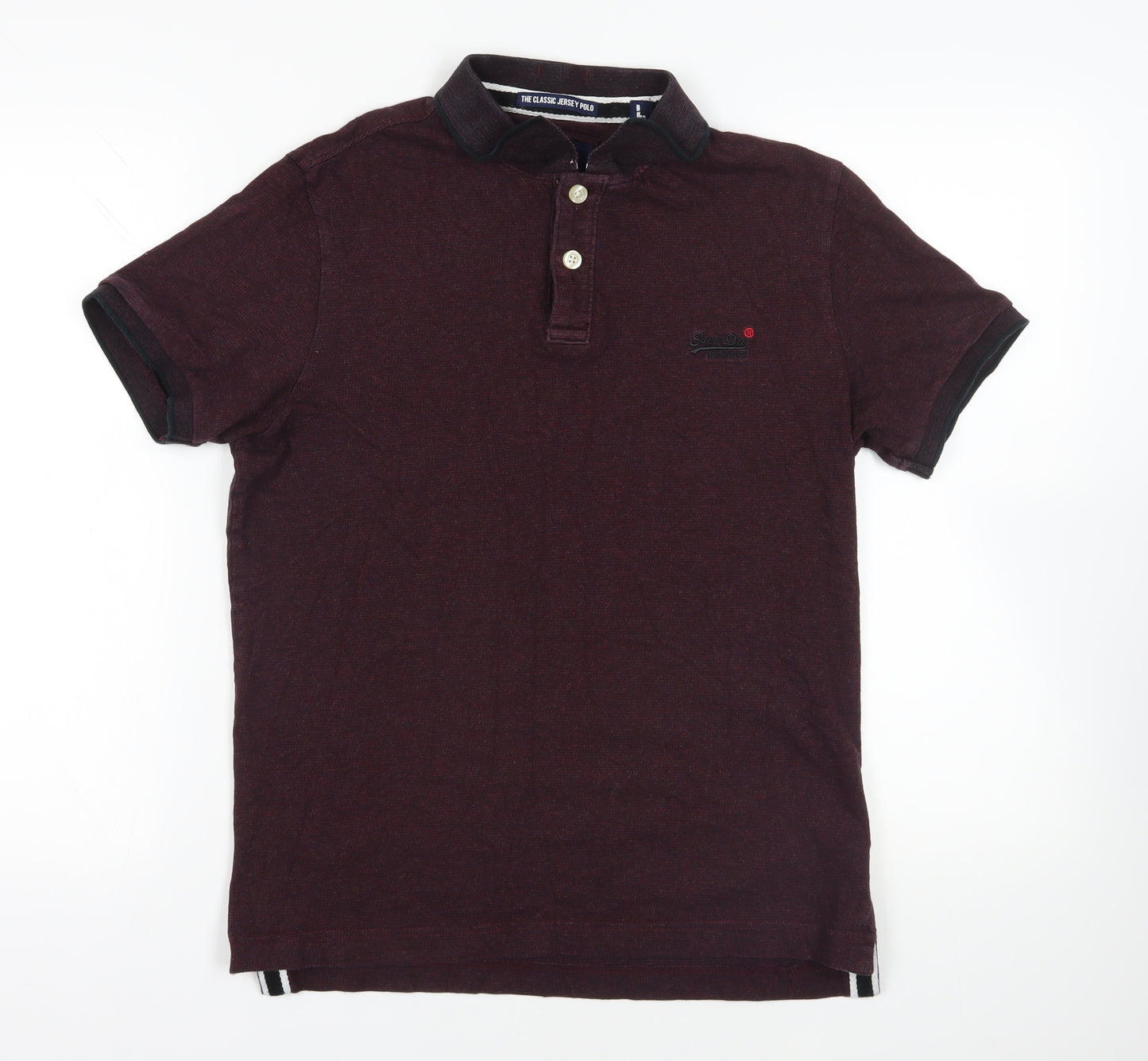 Superdry Red Polo Shirt L Short Sleeve Logo