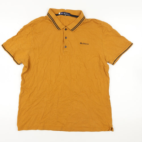 Ben Sherman Orange Men's Polo Shirt L Size