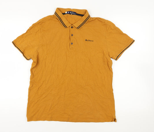 Ben Sherman Orange Men's Polo Shirt L Size