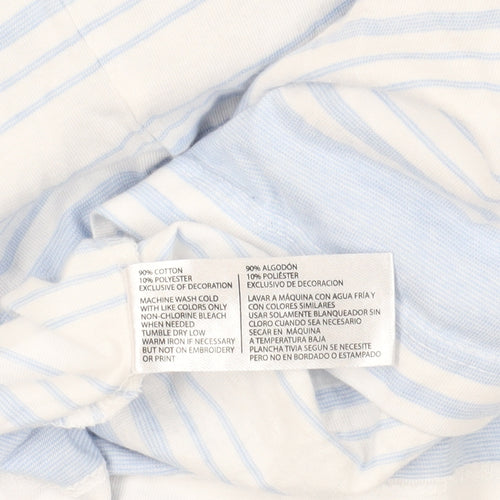 U.S. Polo Assn. Striped Blue T-Shirt, M, Short Sleeve
