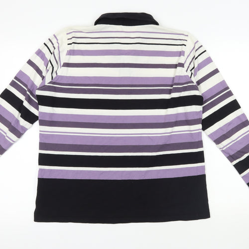 EWM Multicoloured Striped Polo Shirt L