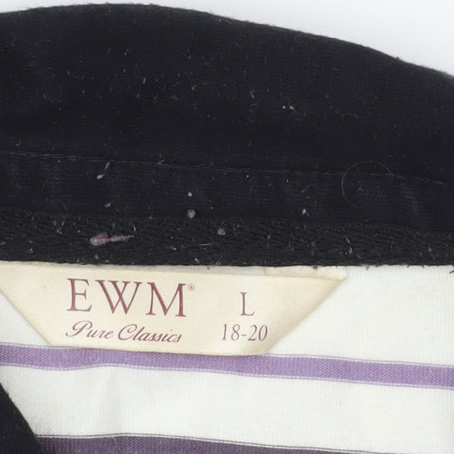 EWM Multicoloured Striped Polo Shirt L