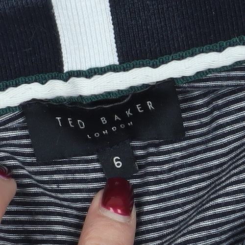 Ted Baker Black Striped Polo Shirt Men’s 2XL