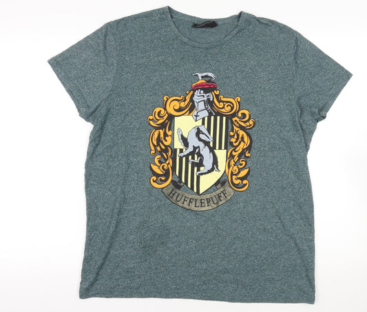 Harry Potter Hufflepuff Green XL T-Shirt for Men