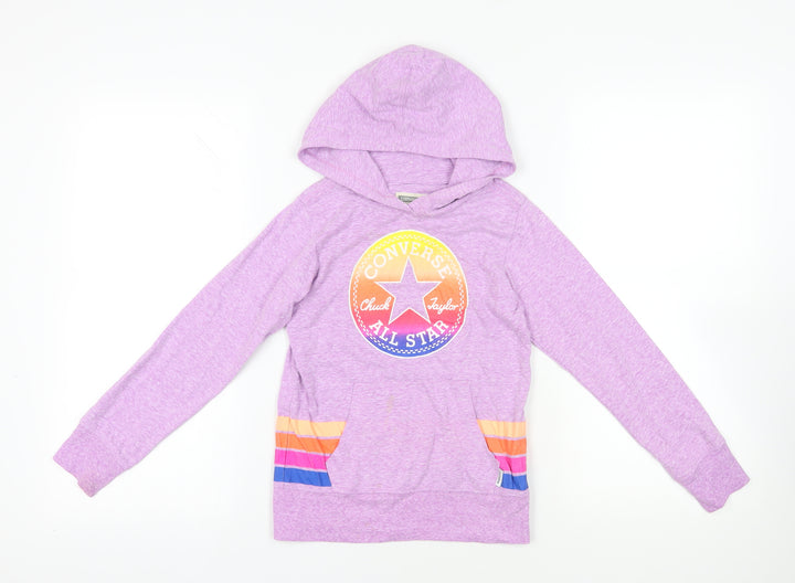 Converse Girls' Purple Logo Hoodie, 9-10 Years