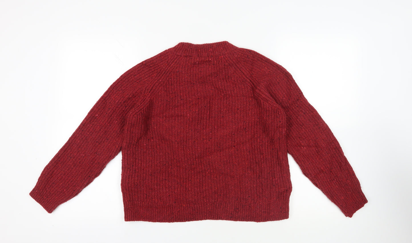 Superdry Red Chunky Knit Pullover Jumper Size 10