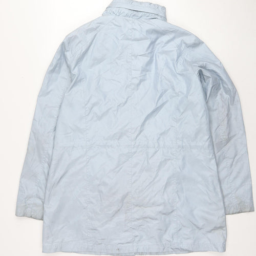 Finesse Womens Blue Rain Coat Jacket Size 14 Zip