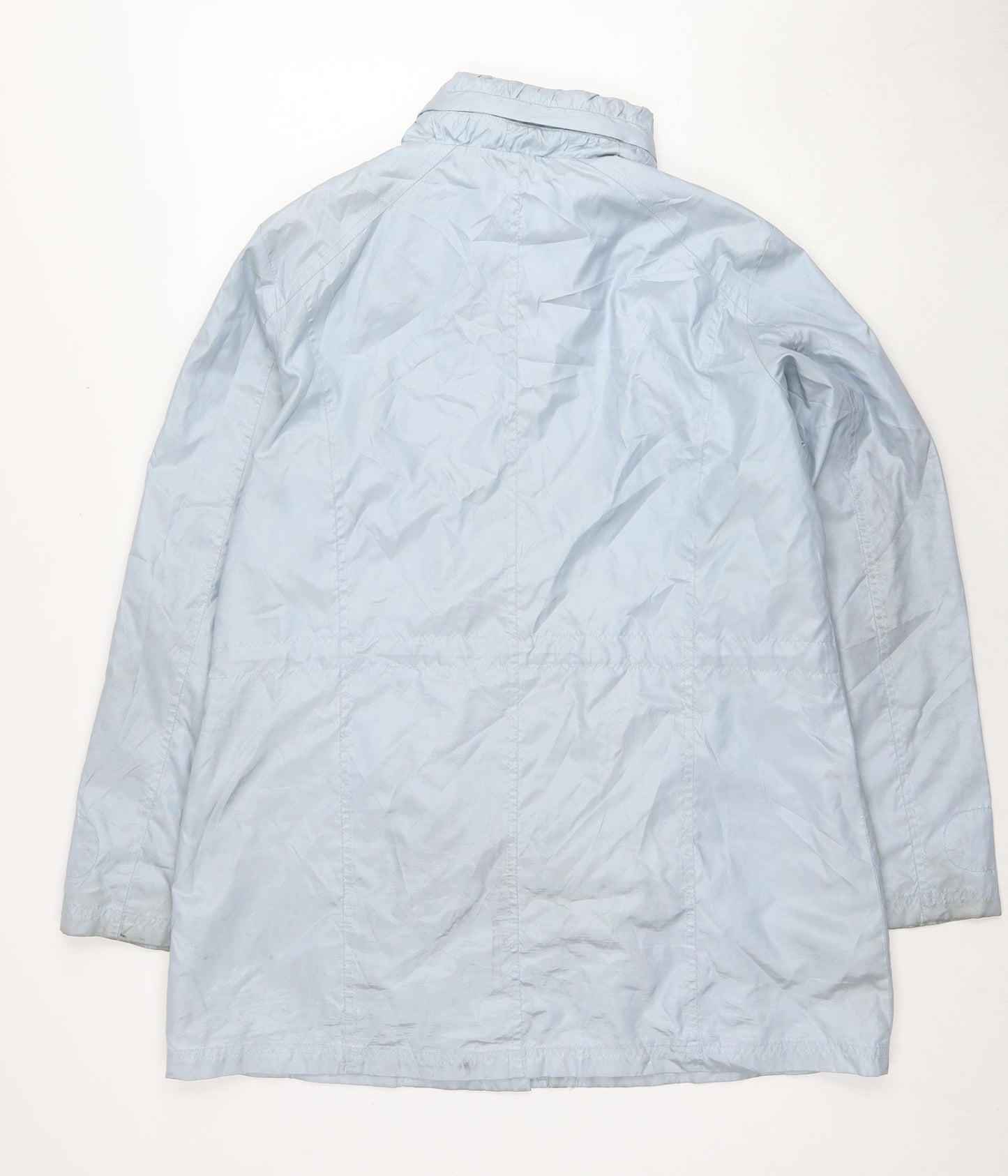 Finesse Womens Blue Rain Coat Jacket Size 14 Zip