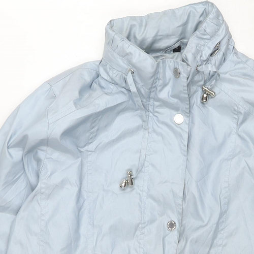 Finesse Womens Blue Rain Coat Jacket Size 14 Zip