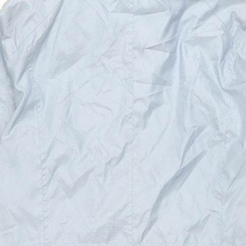 Finesse Womens Blue Rain Coat Jacket Size 14 Zip