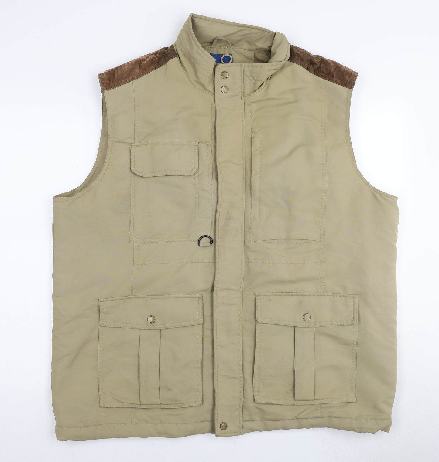 Cotton Traders Mens Brown Gilet Waistcoat Size 2XL Zip